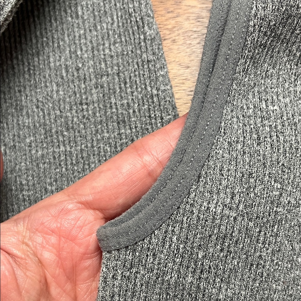 Fct Basics Gray Knit Texture Ribbed Jumpsuit XL - Picture 6 of 7